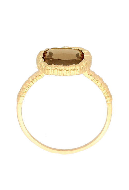 anillo oro amarillo 18 kilates con topacio bisel martele foto cenital 167_4845-ST