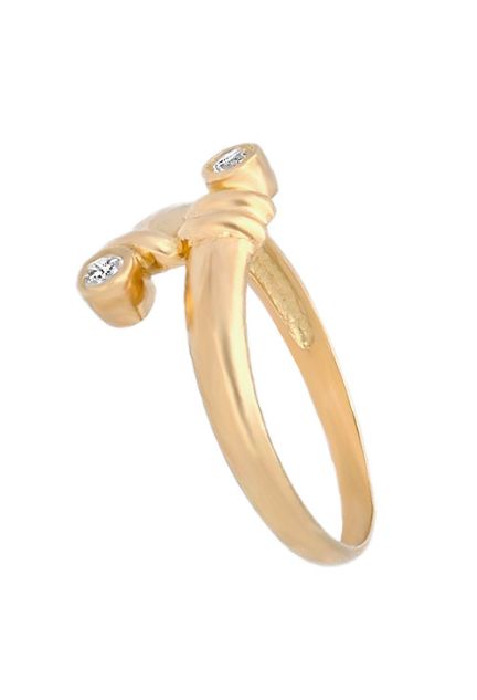 anillo oro amarillo 18 kilates y circonitas modelo tu y yo fotografia de lado 083_JI186_01