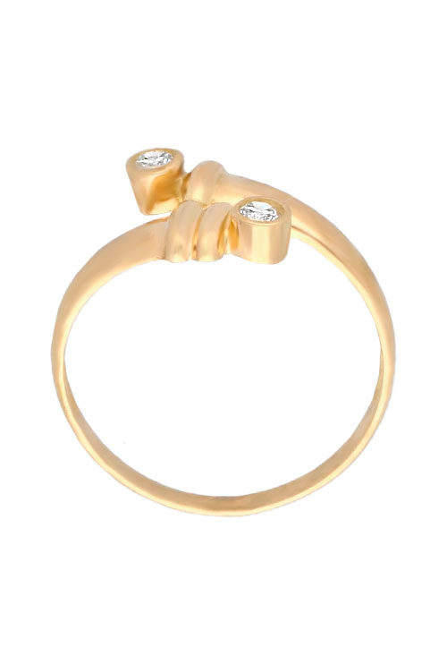 anillo oro amarillo 18 kilates y circonitas modelo tu y yo fotografia desde arriba 083_JI186_02