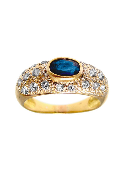 anillo oro amarillo 18 ktes con zafiro fino y circonitas 037_091
