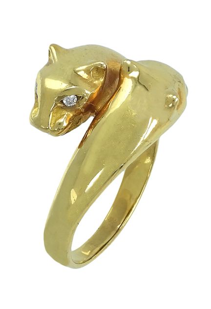 anillo oro amarillo 18k con diamantes modelo panteras vista oblicua 037_822_01