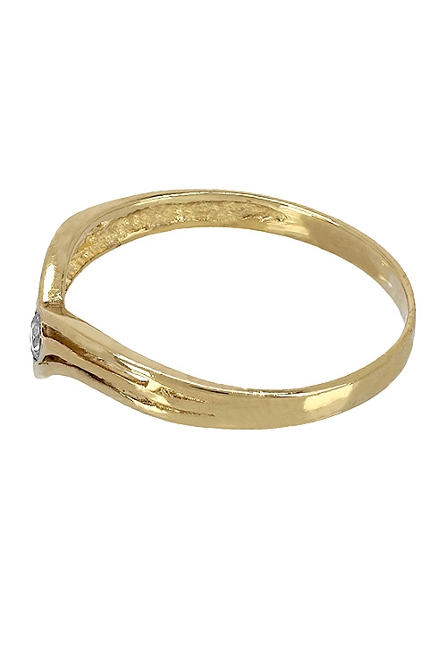 Anillo oro amarillo con circonita, para mujer. 036_S66386 joyas de oro a precios baratos