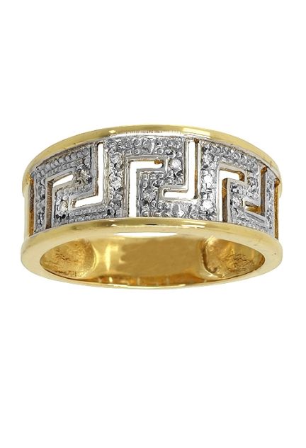 anillo oro bicolor 18 kilates motivo greca con diamantes 100_2726