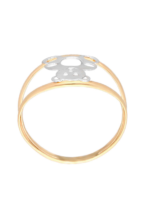 anillo oro bicolor 18 kilates motivo oso vista cenital 085_0111457_02