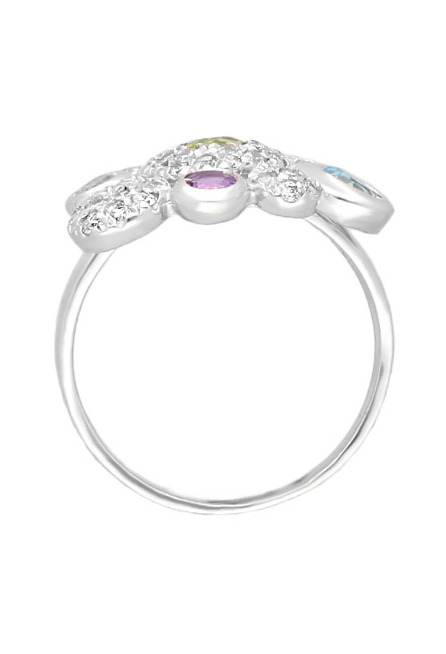 anillo oro blanco 18 kilates y piedras semipreciosas vista cenital 083_JI171_03