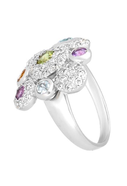 anillo oro blanco 18 kilates y piedras semipreciosas vista lateral 083_JI171_02