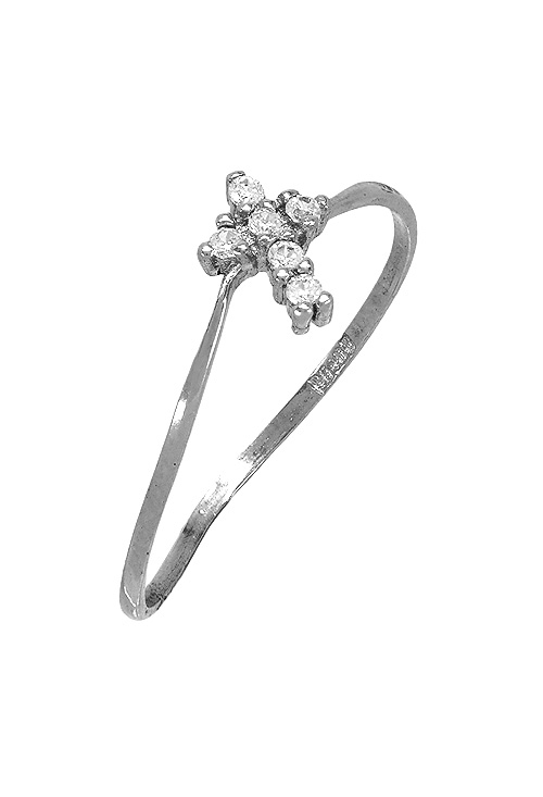 Anillo oro blanco 18 ktes motivo cruz 002_52964-SB precio barato