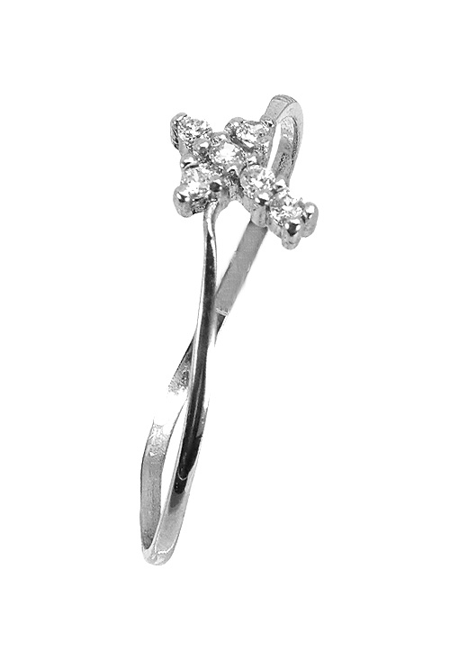 Anillo oro blanco 18 ktes motivo cruz 002_52964-SB precios baratos joyas para celebraciones, comuniones