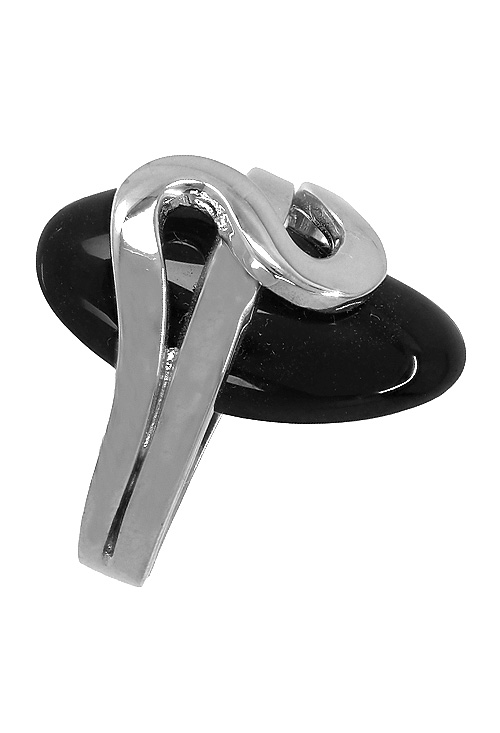 anillo oro blanco 18k y agata negra vista de lado precio especial joyeria online 167_4997-S_01