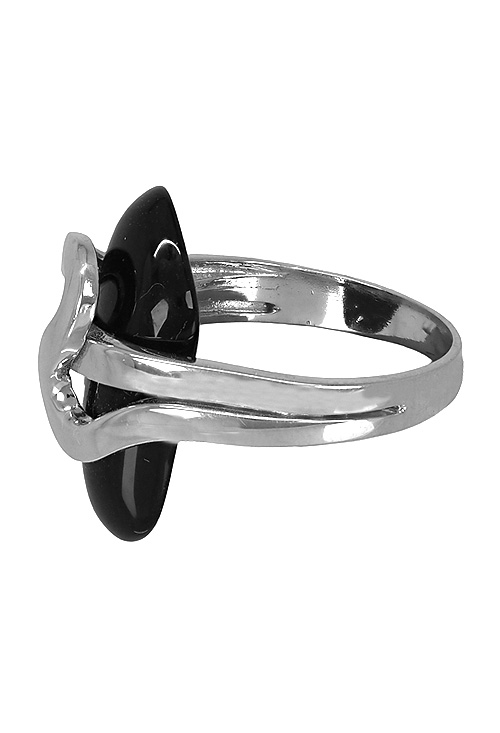 anillo oro blanco 18k y agata negra vista de tumbada precio especial joyeria online 167_4997-S_02