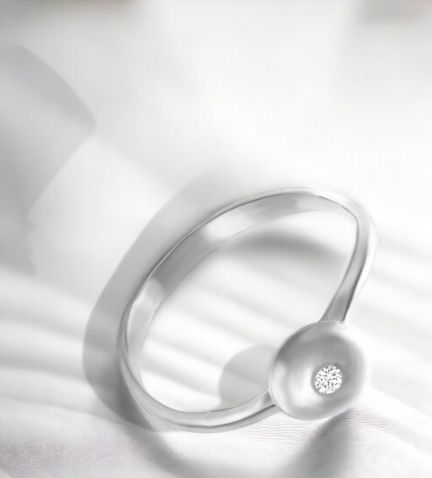 Anillo de compromiso oro blanco 18 ktes y diamante - foto 3 - rfcia.192_Z0874-OB foto para RRSS