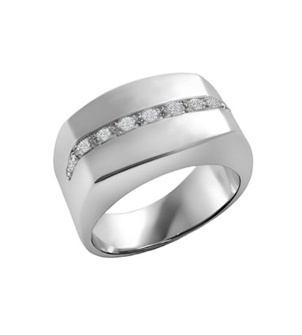 Anillo oro blanco ley con diamante. sortija - foto 1 - rfcia.044_5253