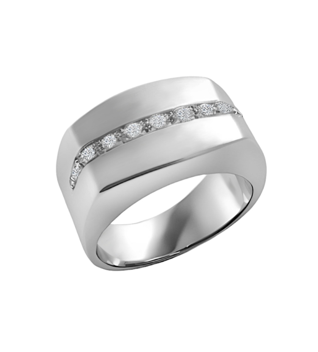 Anillo oro blanco ley con diamante. sortija - foto 1 - rfcia.044_5253