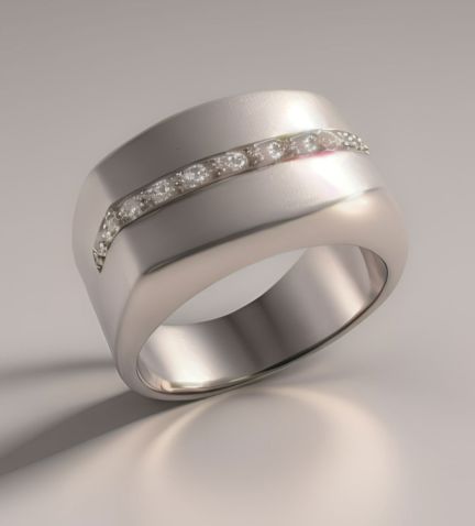 Anillo oro blanco ley con diamante. sortija - foto 1 - rfcia.044_5253 foto renderizada