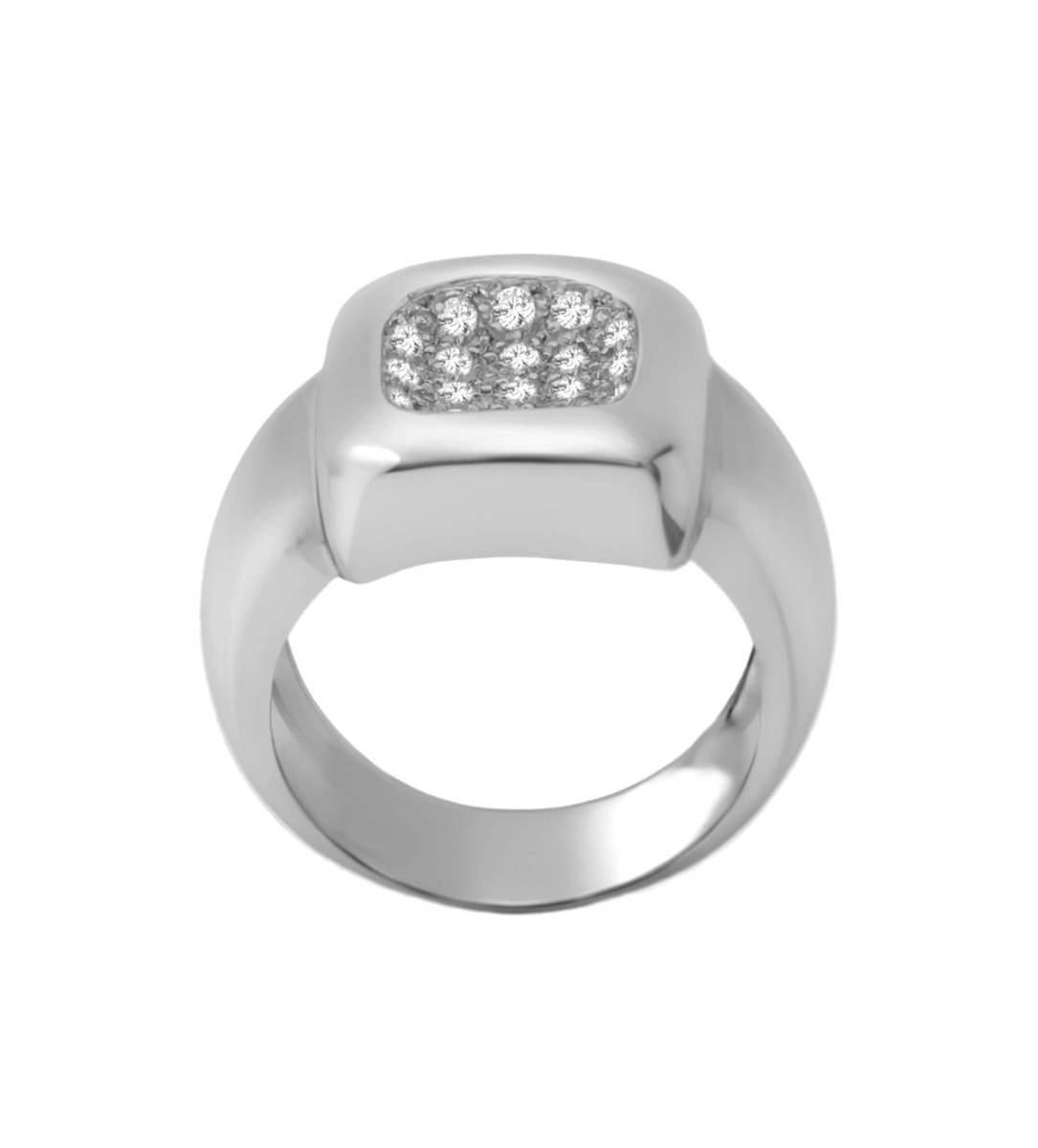 Sortija de oro blanco 18 ktes con diamantes. 111_4865 anillo de oro blanco 18 kilates con diamantes talla brillante vista cenital 111_4865_02