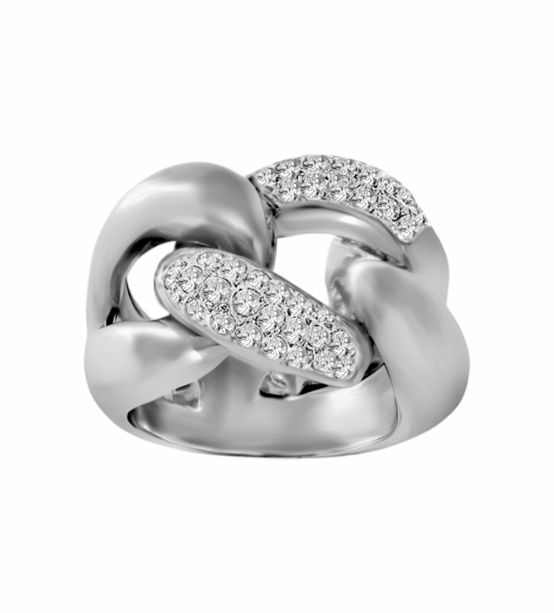 Sortija oro blanco ley 18 ktes con diamantes 111_4S-038-B anillo mujer oro blanco 18k con diamantes motivo nudo foto frontal 111_4S-038-B