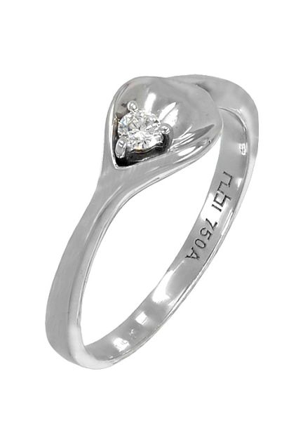 anillo oro blanco y diamante forma tulipan vista oblicua precio especial ocasion joyeria online 065_0001635-00_01