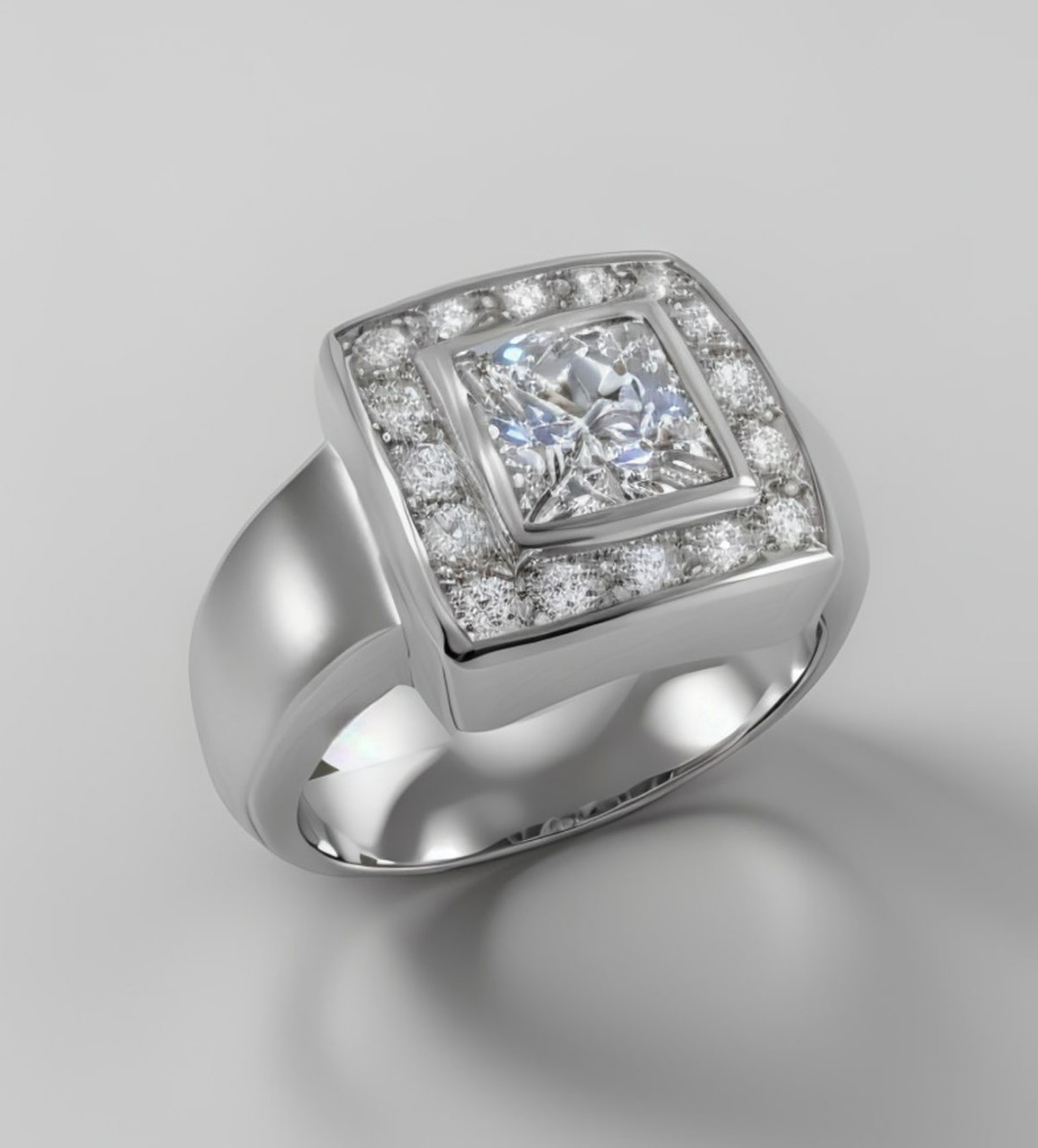 Anillo de compromiso oro blanco y diamantes - foto 3 - rfcia.111_4678 imagen renderizada