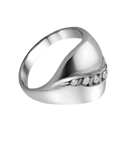 anillo oro blanco y diamantes vista secundaria