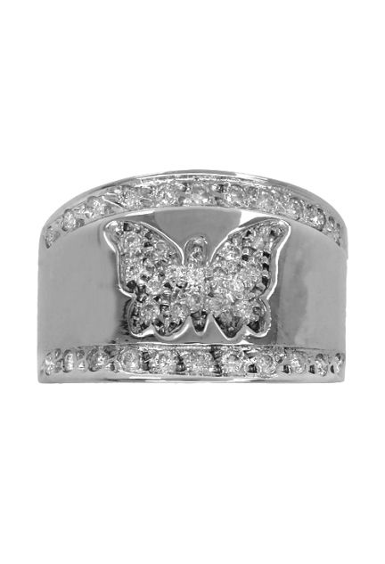 anillo oro blanco y diamantes motivo mariposa vista frontal 192_Z0222-OB