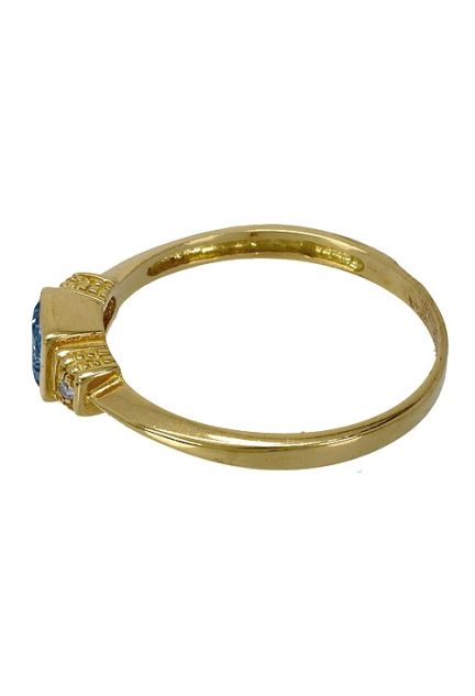 venta online Anillo oro de ley sortija con topacio azul y circonitas. 141_00347SO