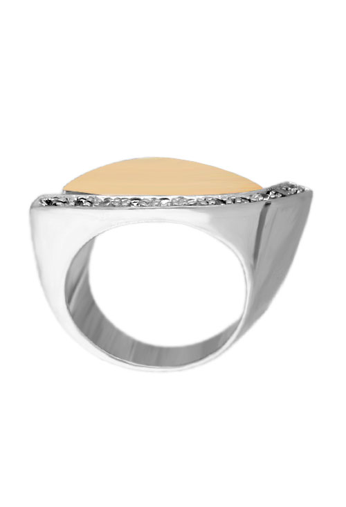 Anillo mujer plata bicolor oportunidad outlet 132_71144-SB anillo plata bicolor y circonitas modelo de siseño alta joyeria foto para web toma cenital 132_71144-SB_02