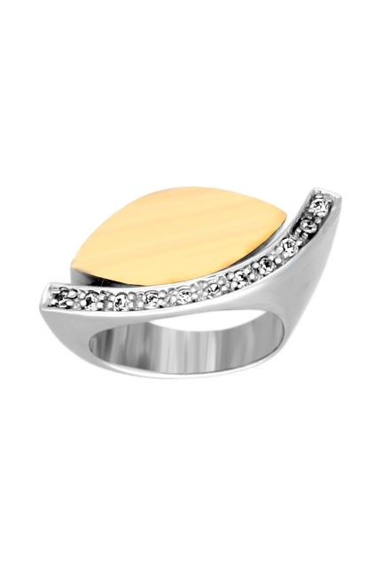 anillo plata de ley bicolor con circonitas a precio barato 132_71144-SB