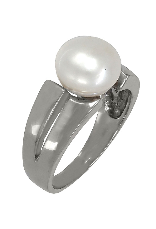 anillo plata de ley con perla cultivada vista oblicua precio de ocasion outlet de joyeria 103_SR787_01