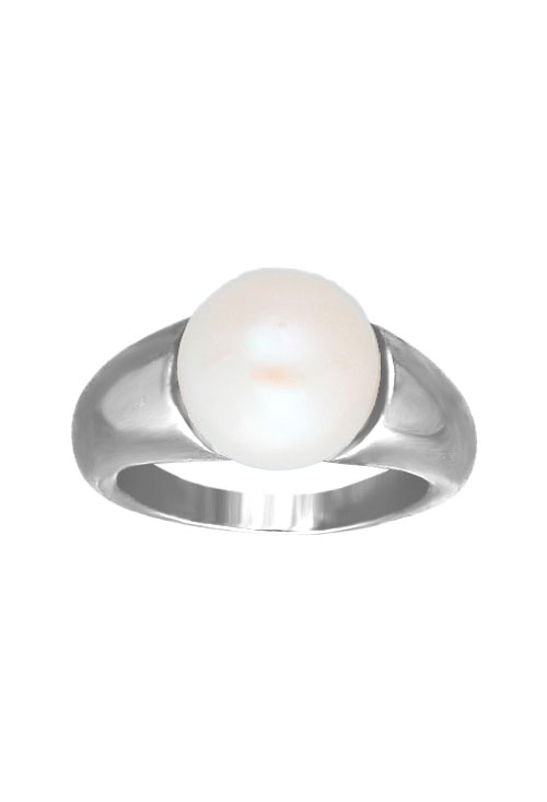 Anillo plata y perla cultivada 136_24173 sortija para mujer perla cultivada de 11 mm y brazo plata de ley precio muy barato joyeria online