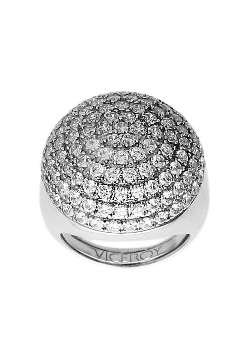 Anillo de plata Viceroy bombé circonitas Anillo plata Viceroy motivo cuajado de circonitas 1067A015-30