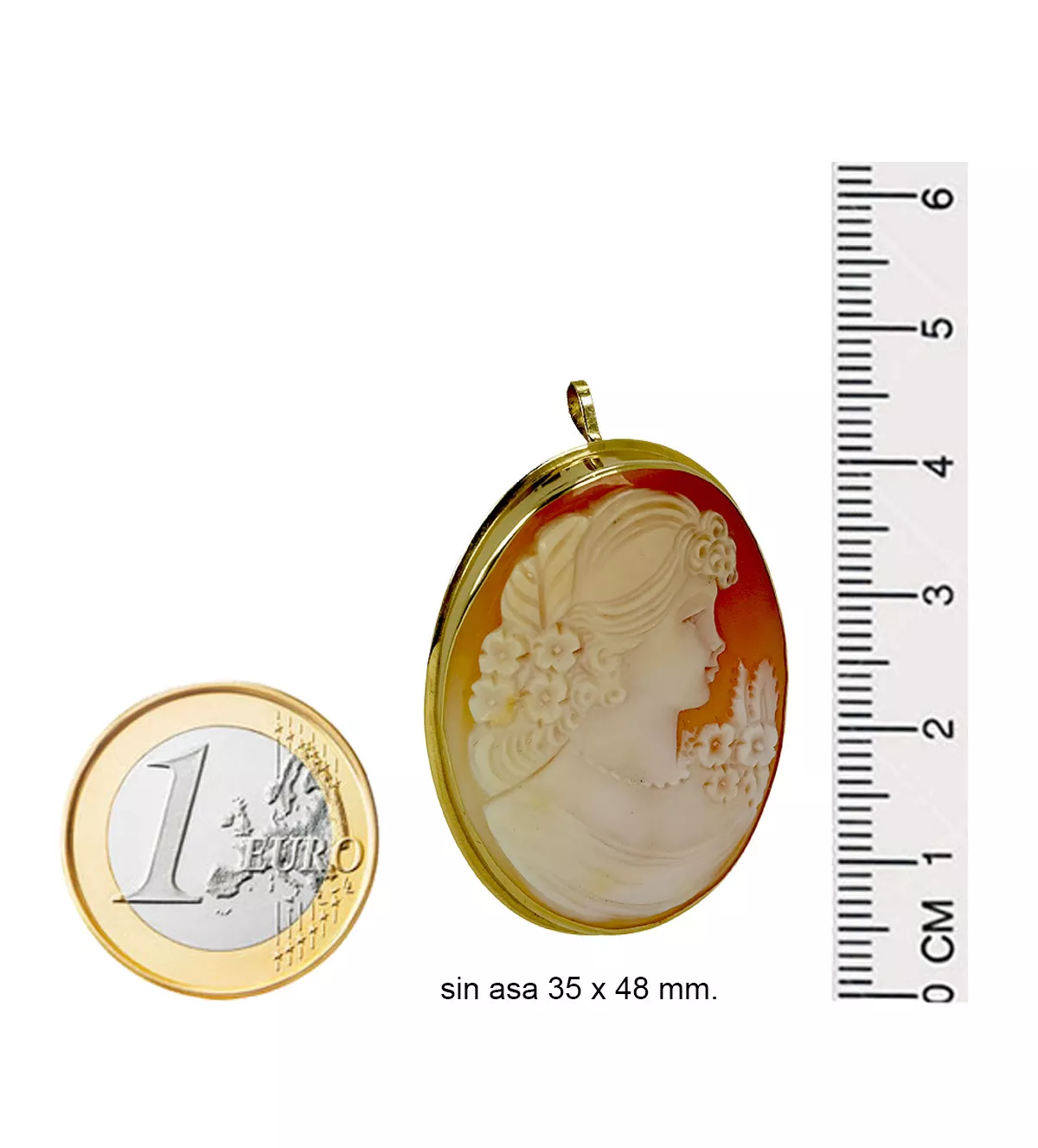 Broche de oro para solapa Camafeo Signora Broche de oro para solapa Camafeo Signora - Imagen 3