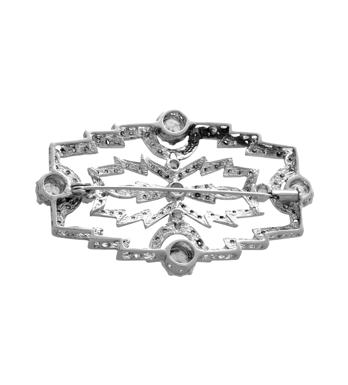 Broche de plata para solapa "Isabel" broche de plata para solapa Isabel toma trasera