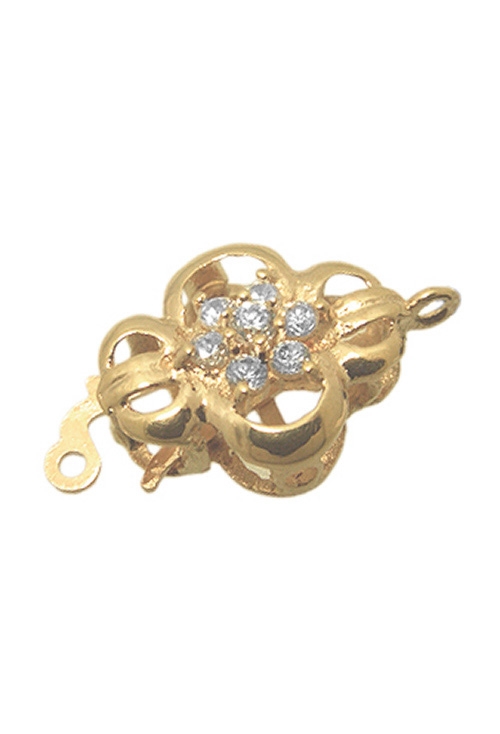 Cierre collar oro 18 ktes con circonitas. 037_1225