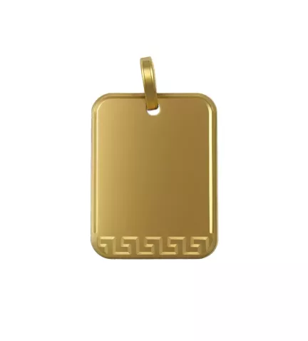 chapa de identidad de oro Greca