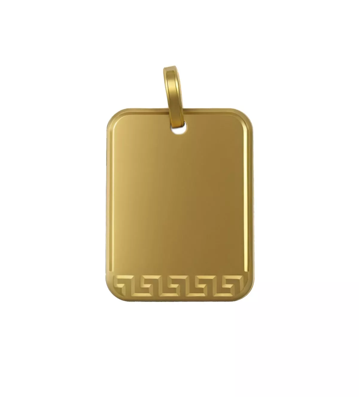 chapa de identidad de oro Greca