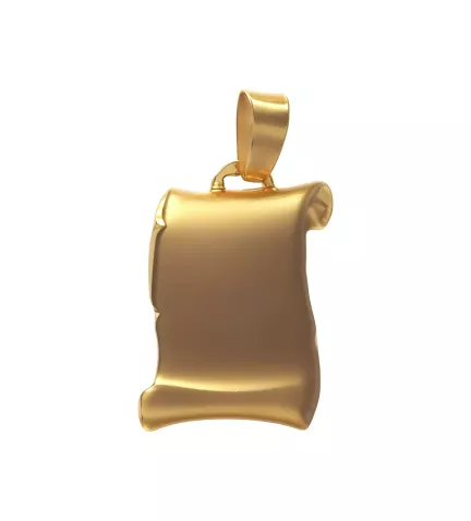 chapa de identidad de oro pergamino foto principal