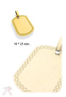 Chapa identidad oro 1ª ley 750 mmas. (18 k.) chapa oro amarillo rfcia.045_21310L02-04