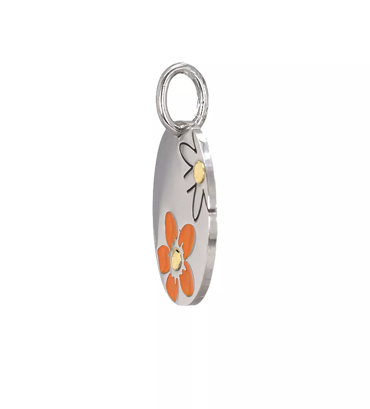 Colgante de acero con flores esmaltadas 045_04504102 Colgante de acero con flores esmaltadas 045_04504102 - Imagen 3