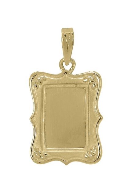 chapa de identidad modelo marco oro 18 kilates precio muy barato joyeria online vista frontal 001_005243