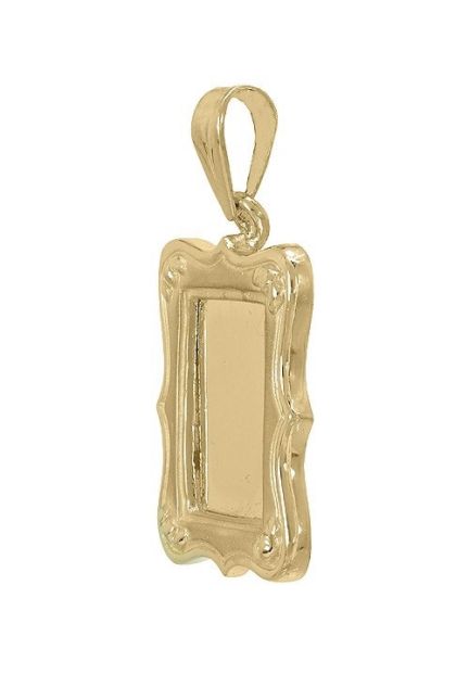 chapa de identidad modelo marco oro 18 kilates precio muy barato joyeria online vista lateral 001_005243_01