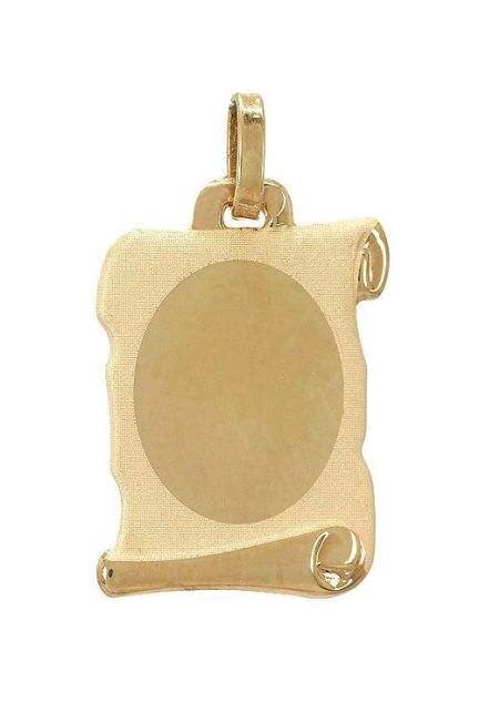 chapa pergamino oro amarillo 18 kilates vista frontal 045_21194L2-12