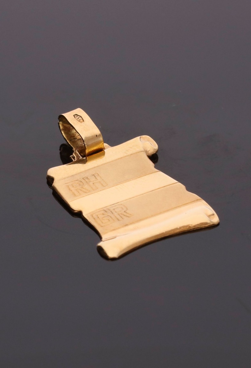 Chapa identidad pergamino oro amarillo 18 ktes 005_06114 chapa identidad oro amarillo 18 kilates pergamino mate brillo foto sin recortar para web el rubi joyeros