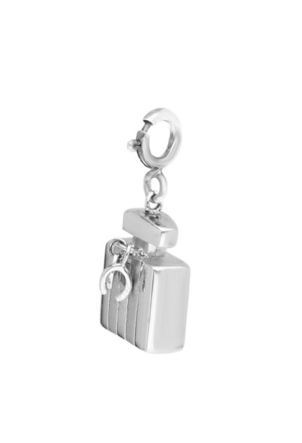 charm plata para pulsera frasco colonia fotografia oblicua