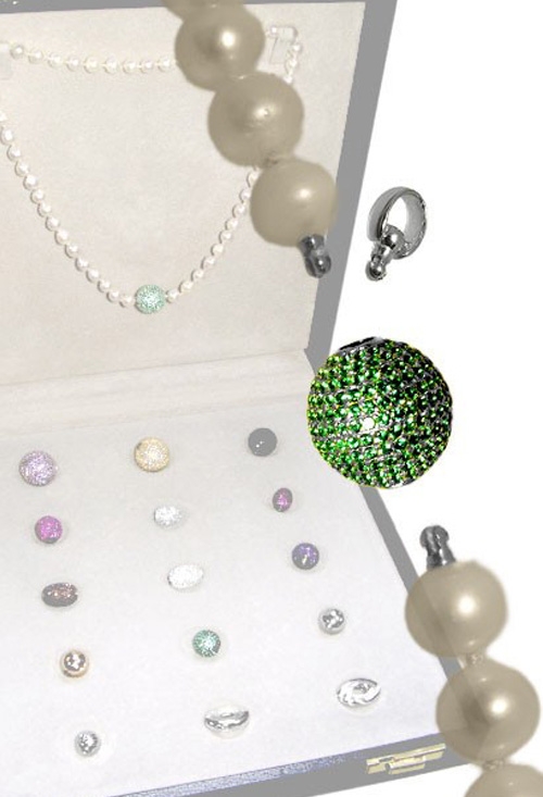 Cierre collar plata intercambiable con micro engastado. 248_C4S147P-07