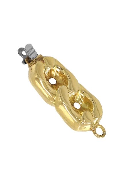 cierre de collar oro amarillo 18 kilates para una vuelta sistema lengueta con pasador de freno precio barato joyeria online vista lateral