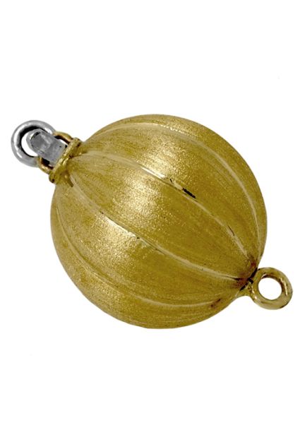 Cierre de collar oro amarillo bola de gallones