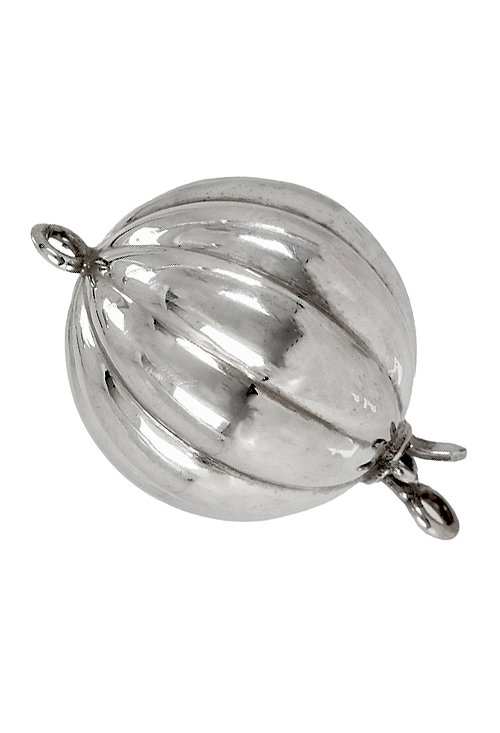 Cierre de collar en oro blanco 18 kilates. 041_B004-B Cierre de collar oro blanco 18 kilates para collar de una vuelta, broche de seguridad que evita caidas