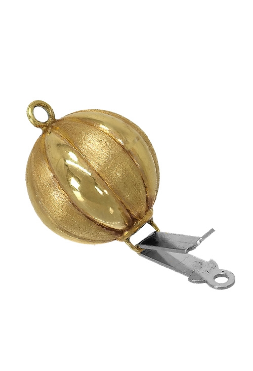 cierre para collar oro amarillo 18 kilates bola gallones brillo y mate foto para venta en joyeria online precio muy barato foto tres