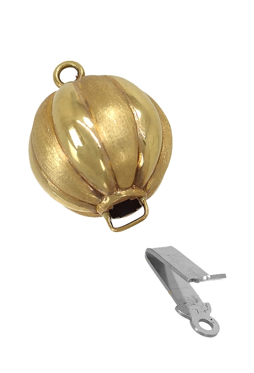 cierre para collar oro amarillo 18 kilates bola gallones brillo y mate foto para venta en joyeria online precio muy barato foto cuatro