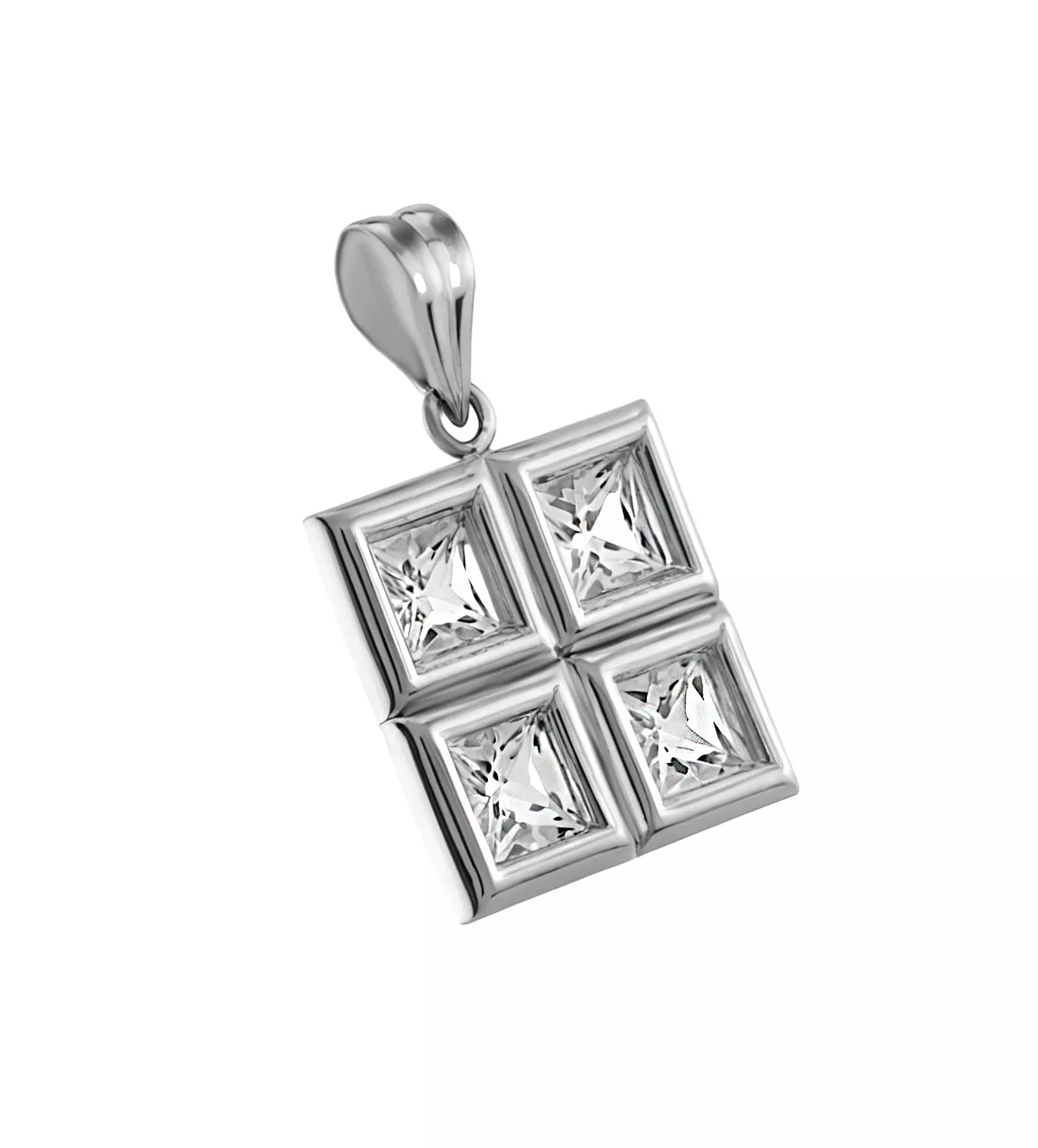 Colgante de oro blanco 18K "4 Luces" Colgante de oro blanco 18K "4 Luces" - Imagen 4